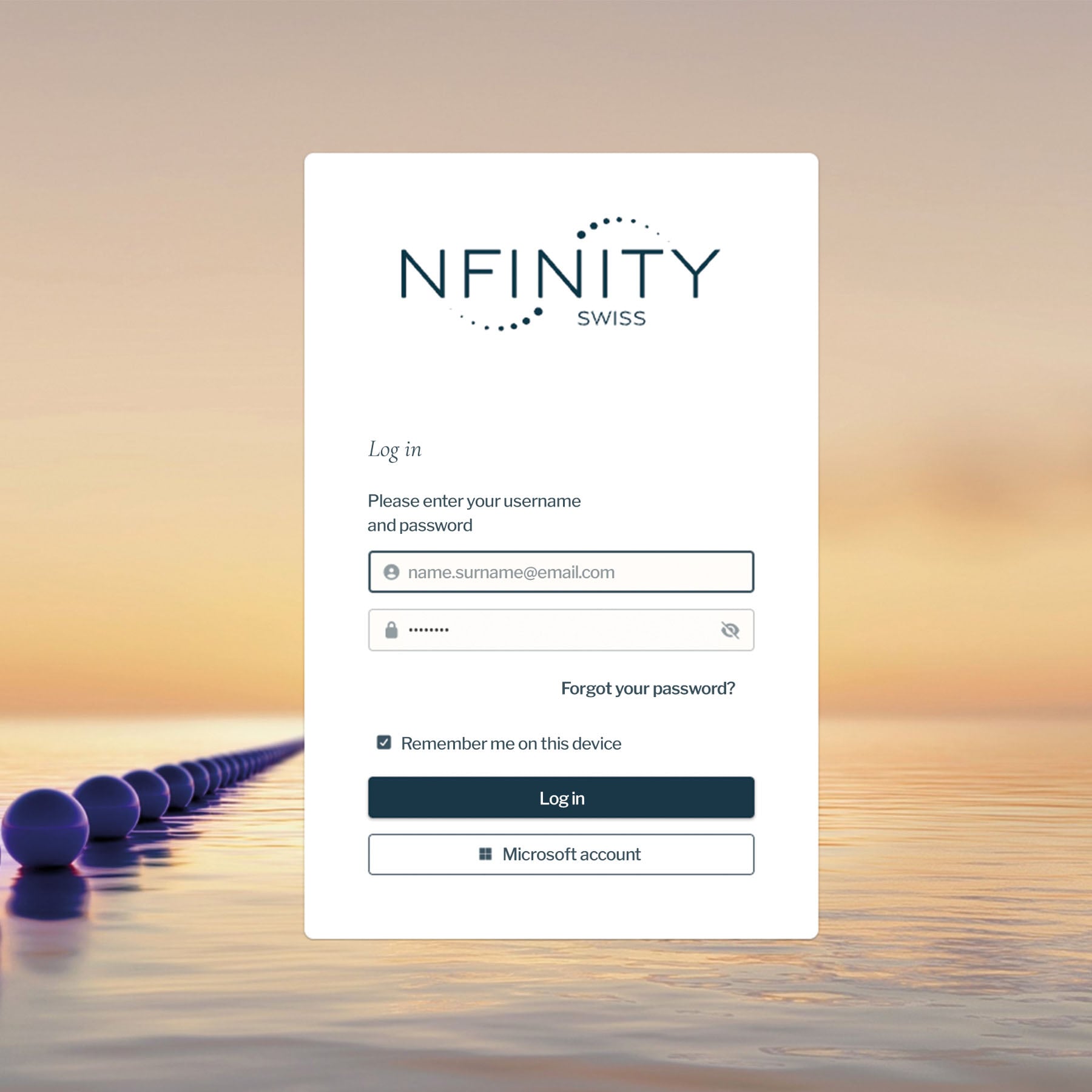Login NfinityCloud Login NfinityCloud